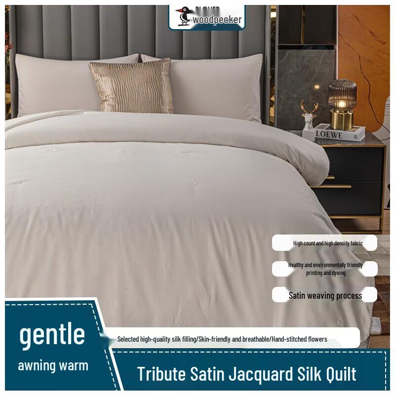 WOODPECKER All-Season Jacquard Quilt Set