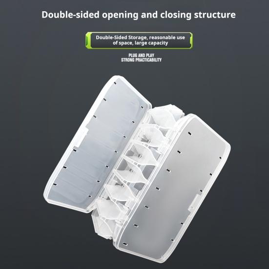 Double-sided Fishing Lure Box Portable Clear Waterproof Heavy Duty Artificial Hand Soft Baits Fishing Accessories Organizer Storage Case