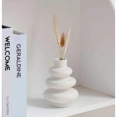 Plain Firing Simple Vase Frosted Granule Flower Arranger Ceramic Living Room Ornaments Desktop Decoration