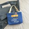 Süße Mini-Canvas-Tasche Koreanischer Stil Tragbare Damen-Handtasche Lunchtasche Cartoon Geldbeutel Kopfhörer-Aufbewahrungstaschen Lunchtasche