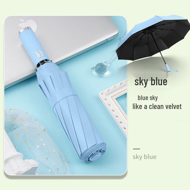 

Ветрозащитный Автоматический Солнцезащитный козырек с черным клеем: Деловой зонт в три сложения с 10 спицами Standard