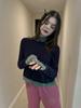 VIBEREEN V.Kate Warmer Colorblock Turtleneck T-Shirt_Fore Navy
