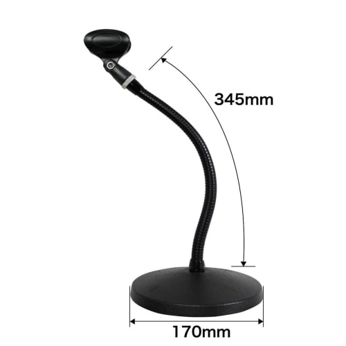 KC Tabletop Microphone Stand Gooseneck MDS-3/BK Black x 10-Pack