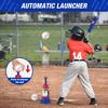 3-in-1 Baseball Set for Kids 3-5 - Tee Ball Stand, Hanging Tee, Ball Launcher and 6 Softballs - Adjustable Height, Indoor/Outdoor Sport Gifts for