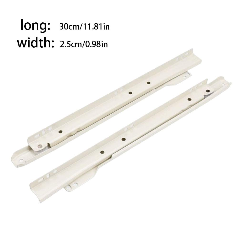 1 Pair Drawer Slide Portable Removable Smooth Anti-corrosive Nylon Roller Replacement Wardrobe Track Rail Slides