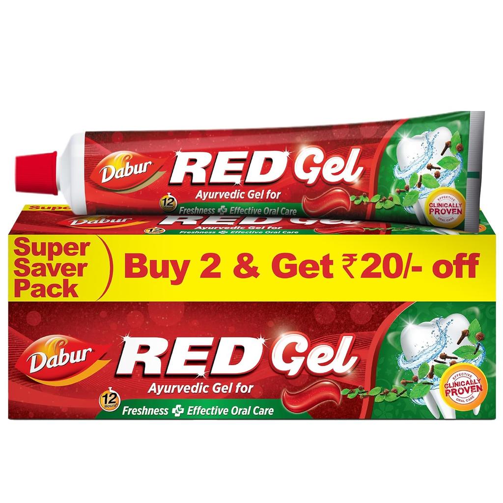 Dabur Red Gel Ayurvedic Toothpaste 300G Herbal Care For Healthy Gums & Fresh Breath
