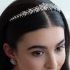 Geometric Wedding Tiara Rhinestone Queen Headband Fashion Bridal Crown  Girl