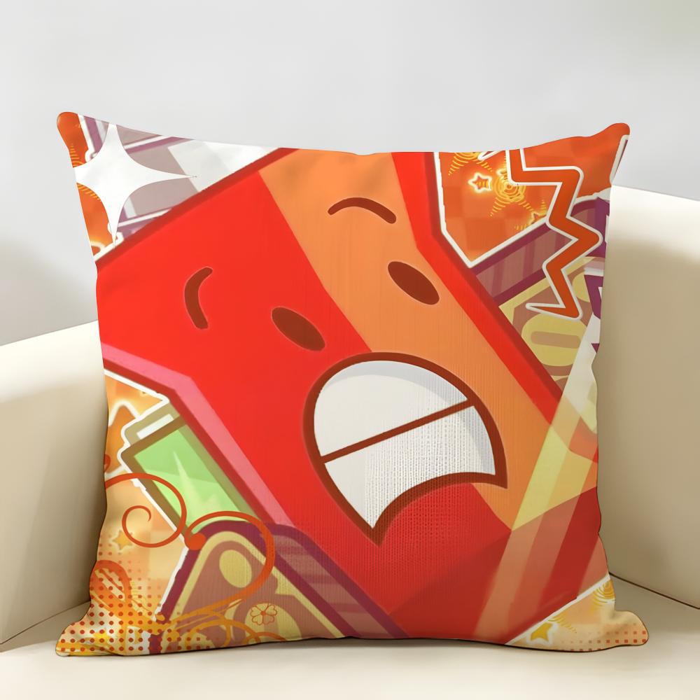 Cute BBattle For BFB Cushion Cover Natural Linen Organic Fabric DoubleSided Printing Room Sofa Decor Pillow Case