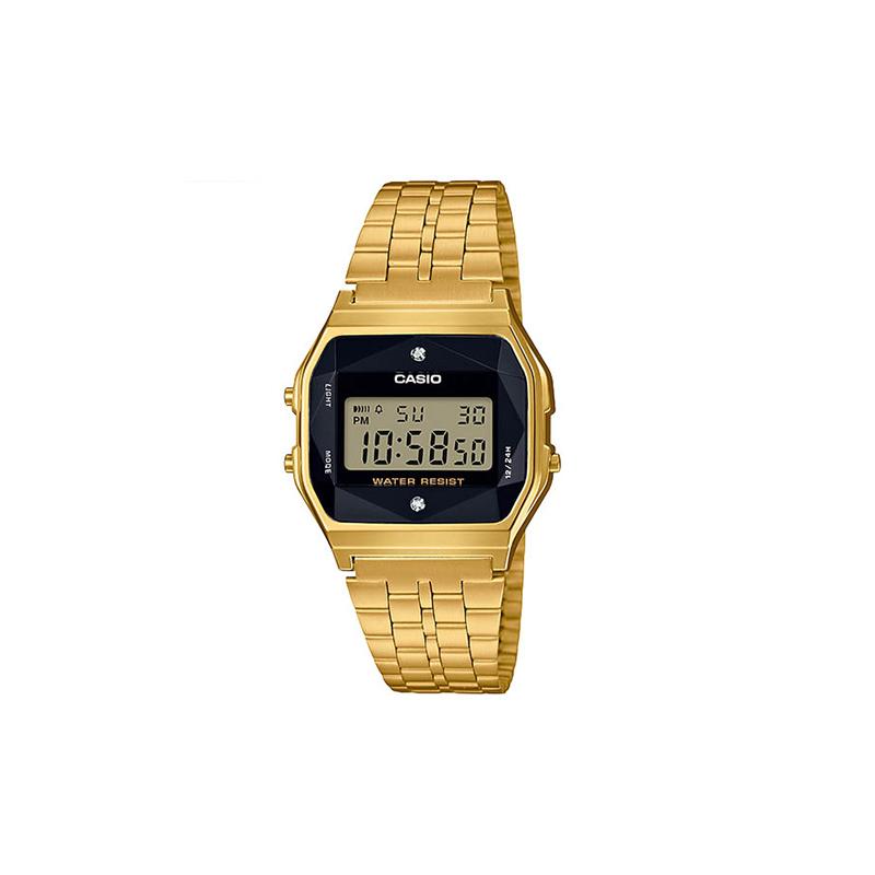 

Casio YOUTH series-metal small squares, classic retro small squares, fashionable, business, trendy, casual and versatile, quartz movement, A159WGED-1 чёрный