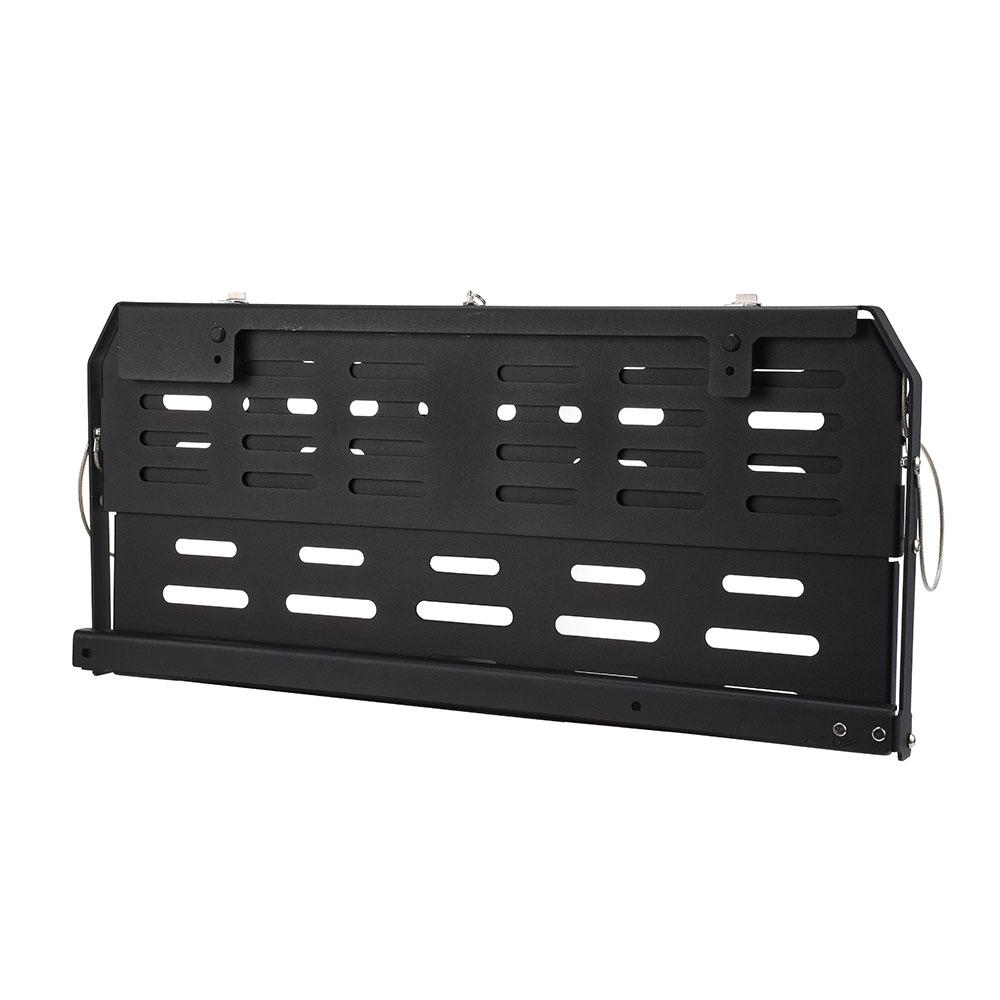 2-Tier Tailgate Table Fit for Jeep Wrangler JL 2018-2022 Year of Made, Iron Back Shelf Stand Rear Trunk Door Mounting Tray