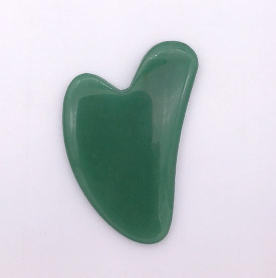 Rose Quartz Facial Roller & Heart-Shaped Gua Sha Set - Double-Headed Eye Massager and Lifting Tool.