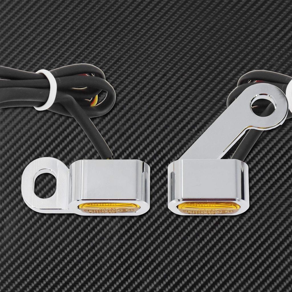 HDBUBALUS LED Turn Signal Indicator for Harley Touring Softail Slim FLS (A Chrome)