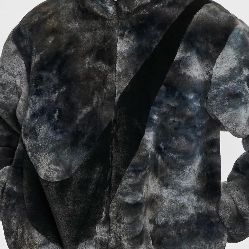 Nike Sportswear Fashion Versatile Comfortable Casual Velvet Jacket Women Jackets Black HQ4871-010