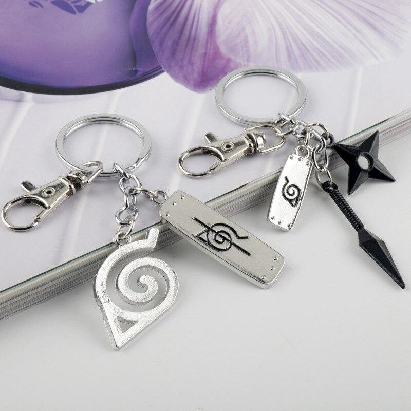 Cartoon Anime Keychain Sasuke Keyring Pendant Key Holder Souvenir Accessories