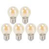 6PCS G45 LED Vintage Light Bulb Gold E27 Base Lamp for Home Decorative Bulb 6W 220V Warm Light