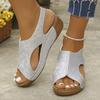 Spring and summer new sandals women's comfortable wedge heel thick sole simple casual outer sandals