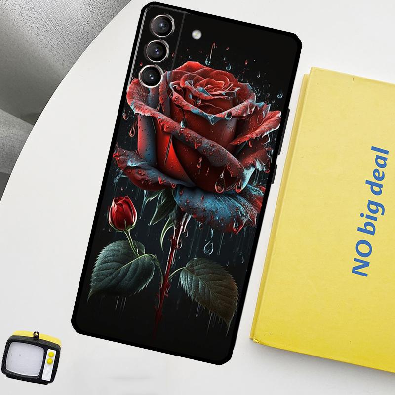 Rose Flower Floral Phone Case For Samsung Galaxy S25 Ultra S20 S21 S22 S23 Plus S24 Ultra S9 S10 S25 FE Cover
