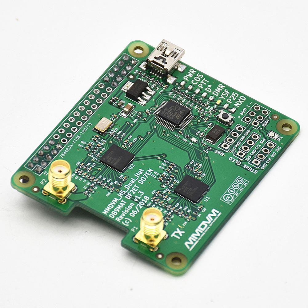 Revision 1.3 MMDVM-HS-Dual Hat Duplex Hotspot P25 DMR YSF MMDVM Duplex Hotspot Module Dual Hat Support UHF VHF for Raspberry Pi
