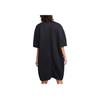 Nike Logo Solid Color Symmetrical Loose Fitting Bodycon Dress Round Neck Casual Short Sleeve Dress Women Dresses Black FB8337-010