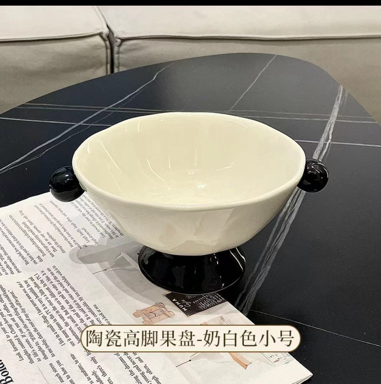 

Роскошный керамический высокий поднос для фруктов, свадебная вечеринка, поднос для конфет и закусок Dim Sum, гостиная, мебель для хранения, бытовая посуда, подарки