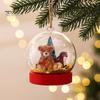 Fairy Tale Style Holiday Ornaments Crystal Ball Bear/Nutcracker Christmas Tree Hanging Ornament, Transparent Spherical Decor Supplies Pendant
