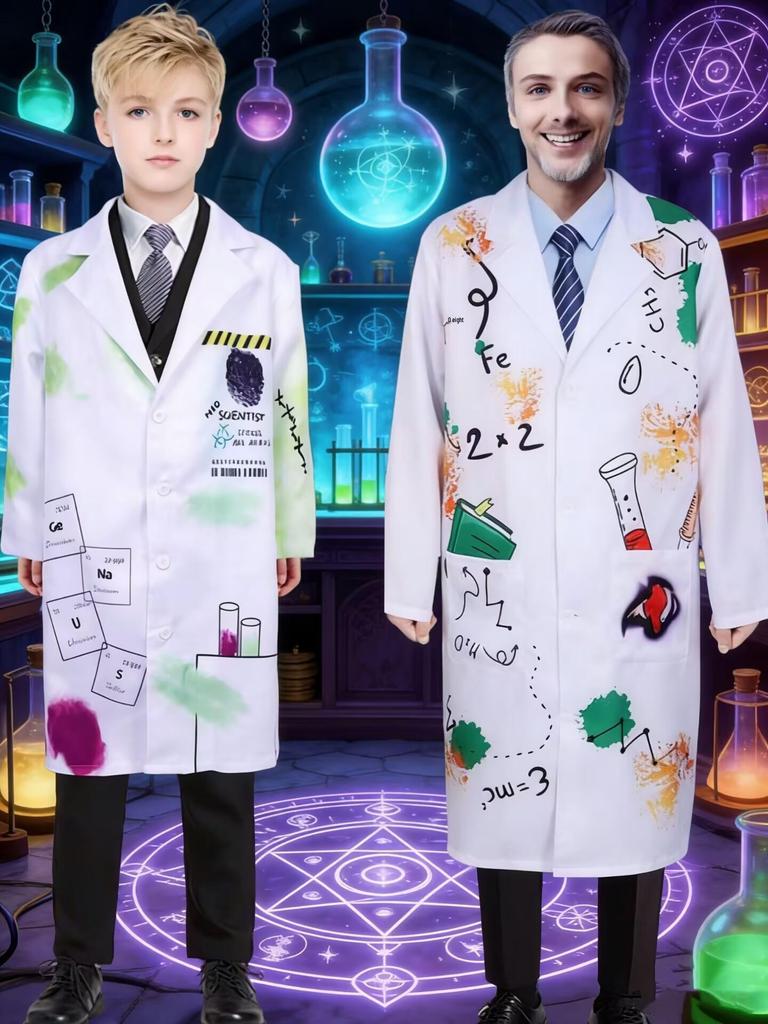 Children's Mad Scientist Halloween Costume - White Coat Role-Playing Set