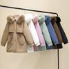 2025 New Pie Overcomes Plush Padded Padded Padded Jacket Women's Medium and Long Large Fleece Collar Plush Edition Slim Padded Jacket Thick Jacket