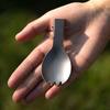 1 Stück Neue Reine Titan Unschädlich Klappgabel Löffel Salat Natürlich Reise Leicht Korrosionsbeständig Campinggeschirr Outdoor-Aktivitäten CN