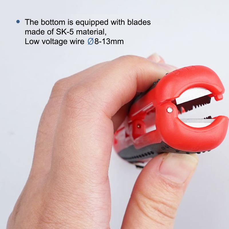 Hardware Tool Multifunctional Cable Wire Stripper Cutter Pliers Hand Tool Portable Anti-Skid Handle Strip Pen Clip
