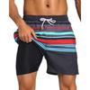 Mens Quick-Dry Board Shorts Swim Trunks With Print Design Beach Surfing Swimming Outdoor Activities