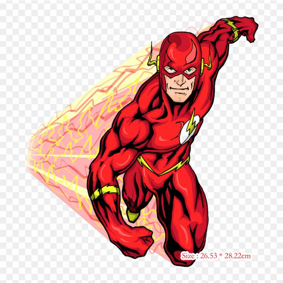 Flash Klistremerke The Flash Stryk på Varmeoverføringstrykk Vinylmerker Klistremerke for Klær DIY Applikasjoner Vaskbare Merker