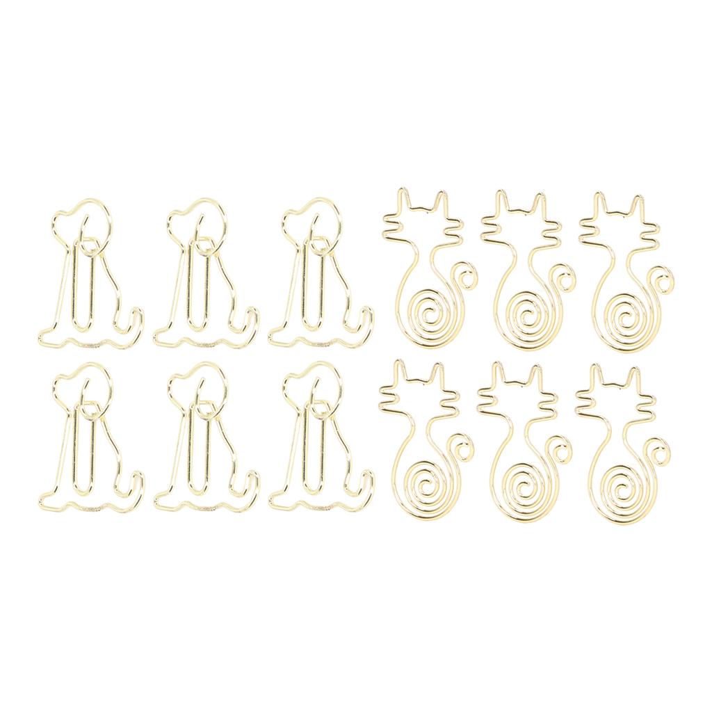 100Pcs Gold Paper Clips Metal Rustproof Plating Process Gold Fadeless Widely Used Cute Paper Clips f