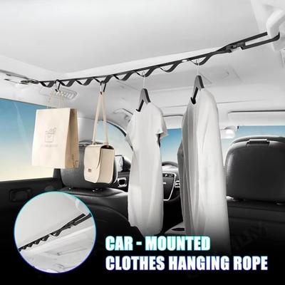 83cm-119cm Adjustable Length Car Clothesline Clothes Storage Hanger  Car Interior Use