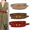 Winter Wide Belt Women's Cowhide Waist Enclosure Decoration with Coat Coat Waist Zipper Versatile Waist Seal