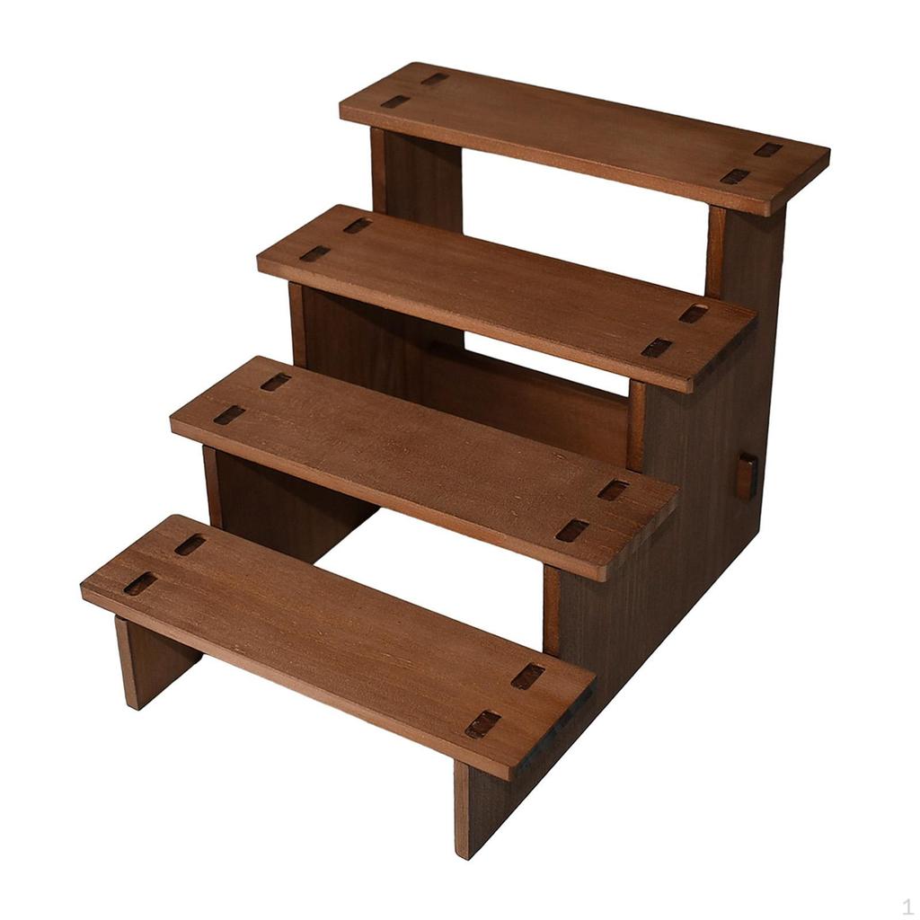 Collectibles Wood Display Stand Riser Jewelry Rack Showcase Fixtures For Figures Toys Crafts