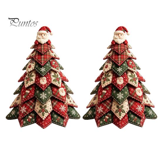Kits de Manualidades para Decoración del Hogar DIY Kit de Árbol de Navidad de Tela Acolchada, Set de Costura Patchwork Vintage Actividades Educativas Decoración de Mesa para Niños, Hecho a Mano
