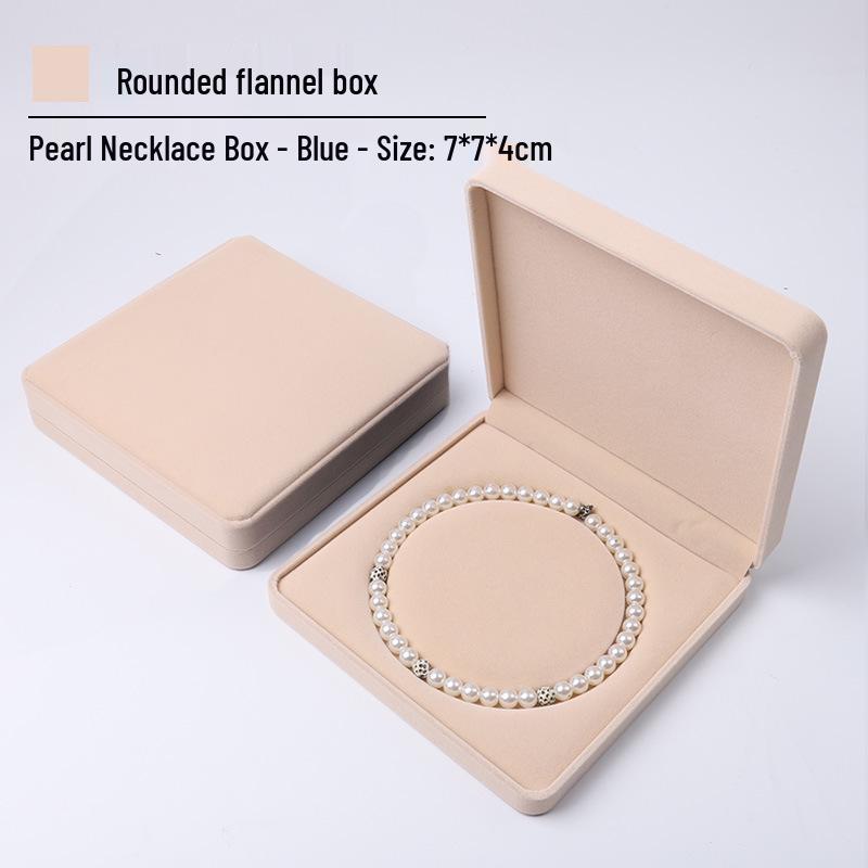 Rounded Corner Plush Jewelry Storage Box for Bracelets, Rings, and Necklaces