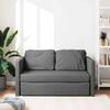vidaXL Bodensofa mit Schlaffunktion Dunkelgrau 112x174x55 cm Stoff