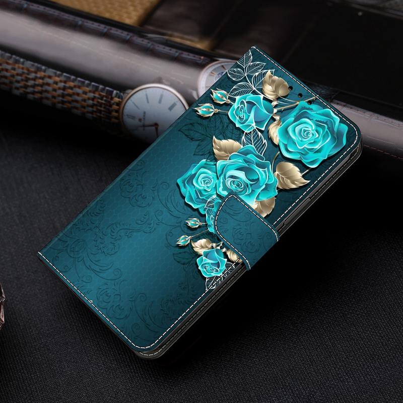 Flip Leather Case For Samsung Galaxy S8 9 S10 10E S20 21 22 S23 S24 FE Plus Ultra 3D Fashion Flower pattern Painted Wallet Funda