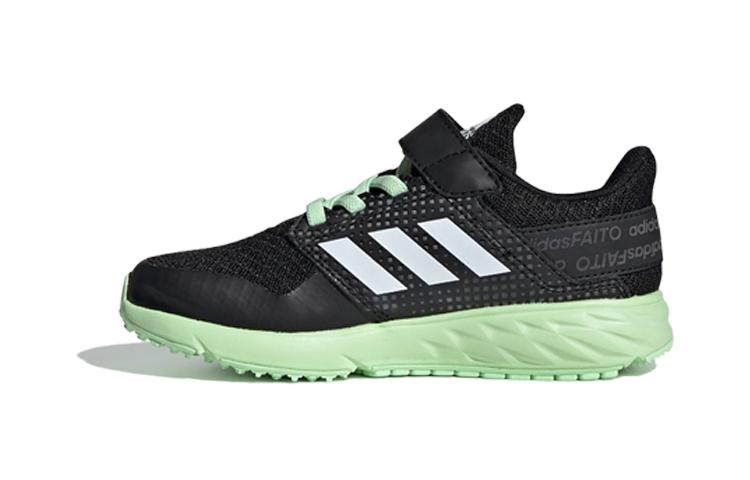 

Adidas Fortafaito EL K Slip Resistant Low top Kids Running Shoes Black Green Children Aged 3 7 Years Old EE7308 33