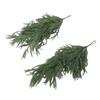 2 Pcs Norfolk Pine Teardrop Swag 26.77 Inch Length Plastic Artificial Pine Needle Teardrop Wreath for Home Christmas Decoration