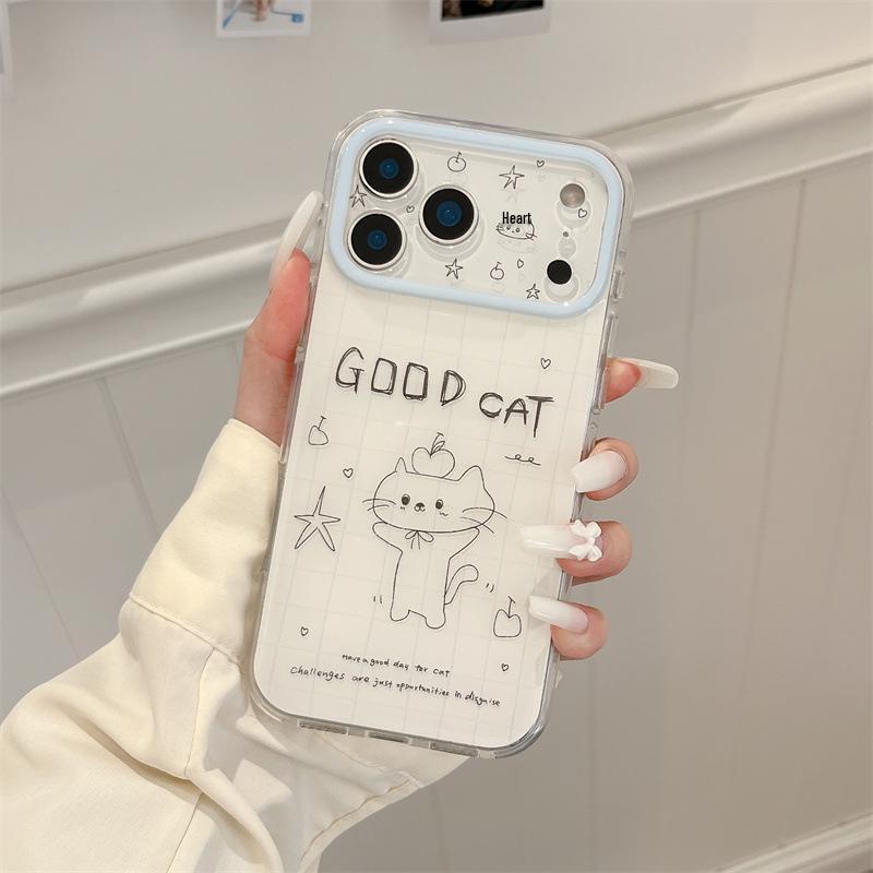 

Hand-Drawn Cartoon Cat iPhone 17/16 Pro Max/15 Pro Case 16 Pro Max