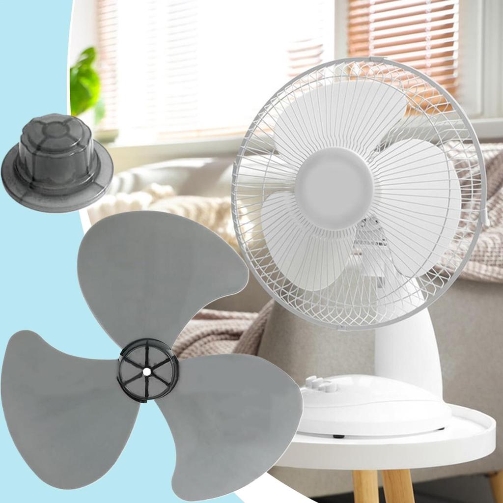 3 Leaves Plastic Fan Blade Electric Fan Accessories Household Standing Pedestal Fan Blade Table Fanner With Nut Cover