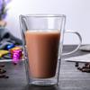 Double-wall Borosilicate Heat-resistant Glass Coffee Cup Insulated Milk Cup 380ml Without Handle