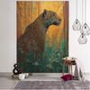 Psychedelic Hippie Jungle Animal Tapestry Wall Hanging Owl Tiger Elephant Flower Bird Background Home Decor