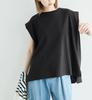 ROPE PICNIC Supima Sleeveless Tuck Pullover Stain Reduction and Cooling in Black Maine Women's (Sweat Touch) (01)