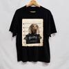 Weimaraner Dog Guilty Mugshot Graphic Black T-shirt