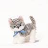 Bow Standing Adorable Cat Plush Toy For Children Birthday Present And Collection