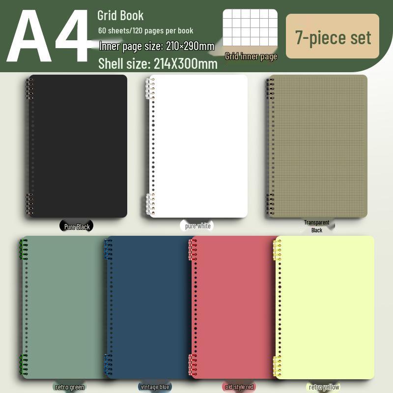 Morandi Colors Detachable Coil Notebook - B5, A4, A5 - Student-Friendly, High-Quality Loose-Leaf Design