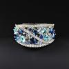 Niche Delicate Blue Color Zircon Hollow Rings For Women Size Rings Party Jewelry Charm Gifts